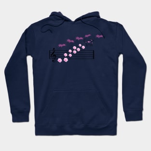 A cat walk on the music portrait Hoodie